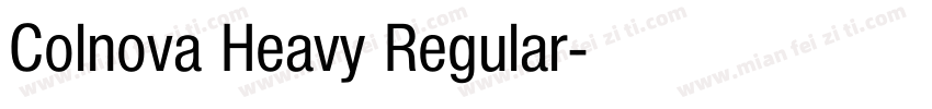 Colnova Heavy Regular字体转换